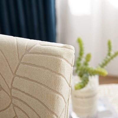 Wasserdichter Stuhlbezug mit beigem Blattmuster