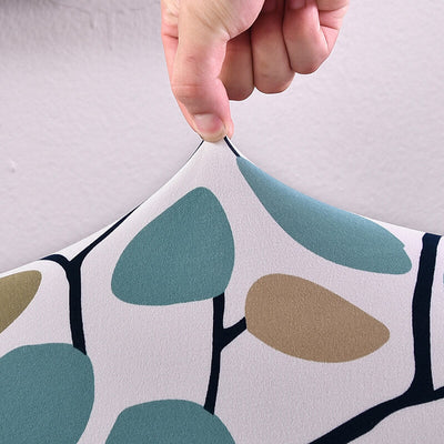 Stuhlbezug mit Blumenmuster (blau)