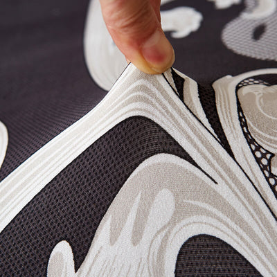 Vintage schwarzer Stuhlbezug