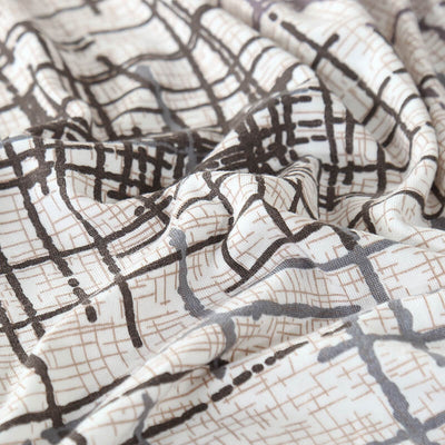 Moderner Stuhlbezug (Weiß-Grau)