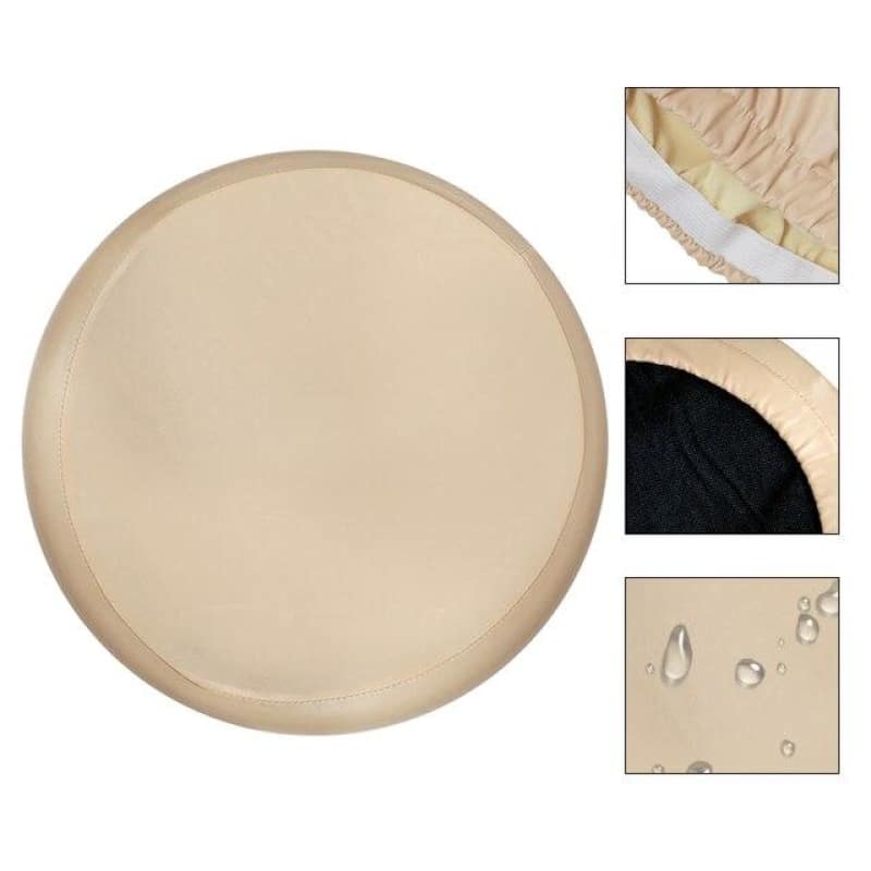 Champagnerfarbener runder Barhockerbezug