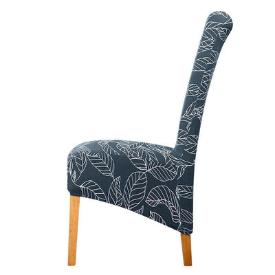 Großer grauer Stuhlbezug mit Federn