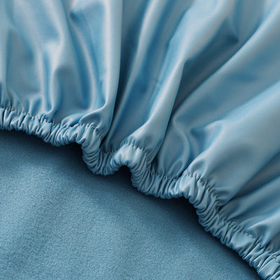 Himmelblauer Bürostuhlbezug aus Leder