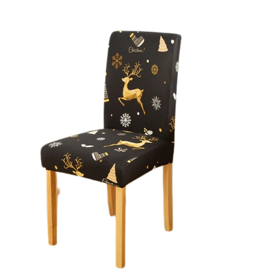Stuhlbezug Merry Christmas Schwarz