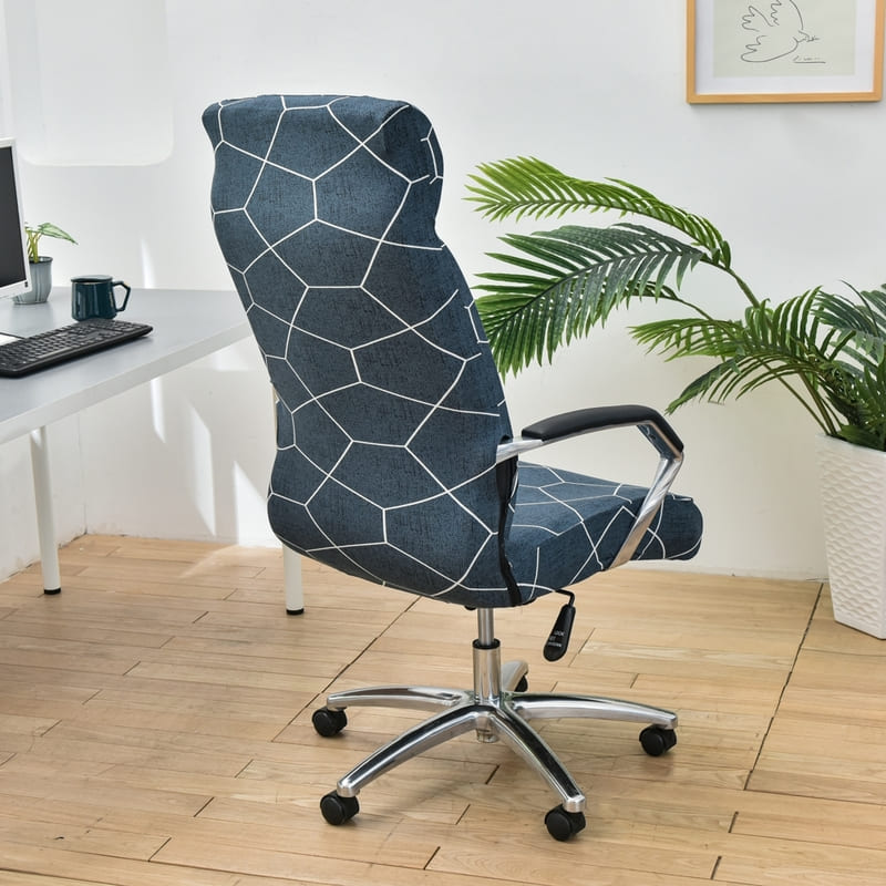 Petrolblauer Bürostuhlbezug