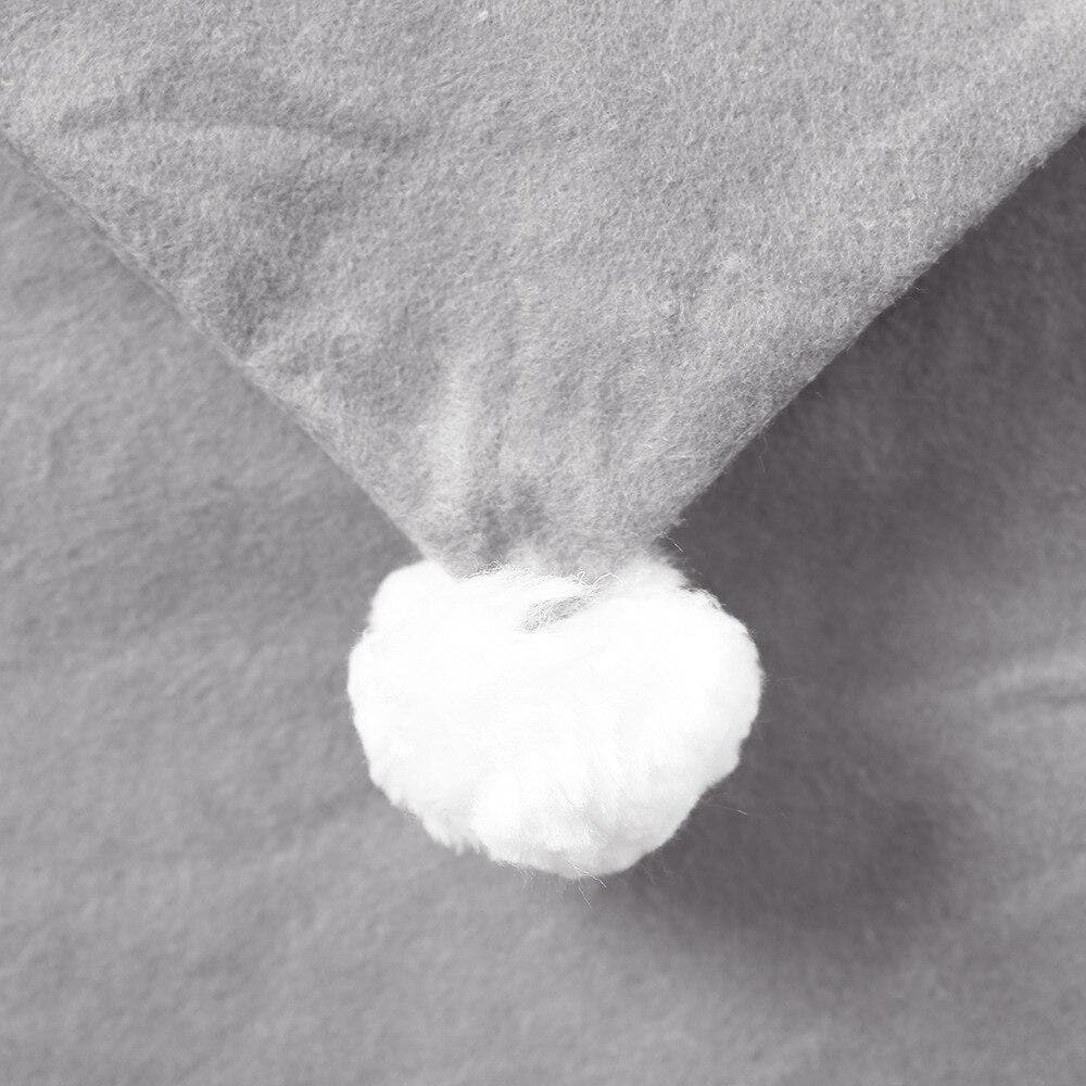 Grauer Beanie-Weihnachtsstuhlbezug