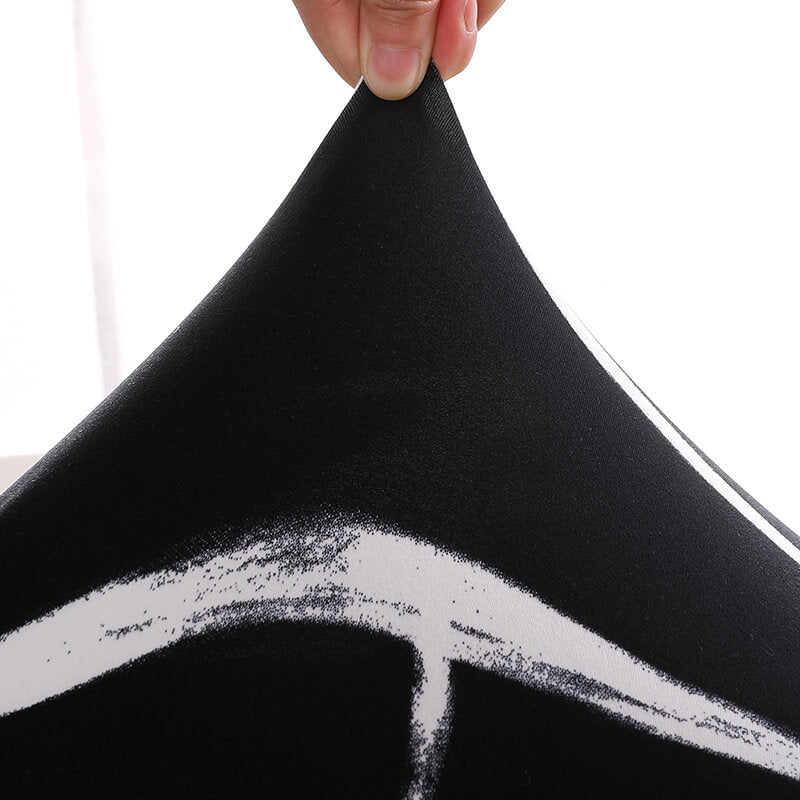 Schwarzer Bi-Stretch-Stuhlbezug