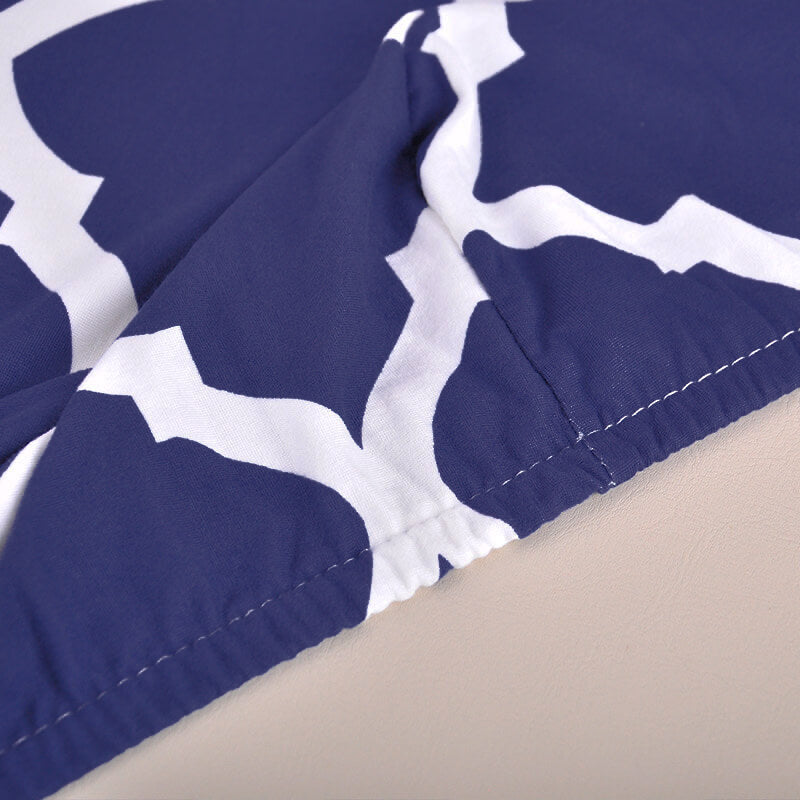 Blauer Vintage Stuhlbezug