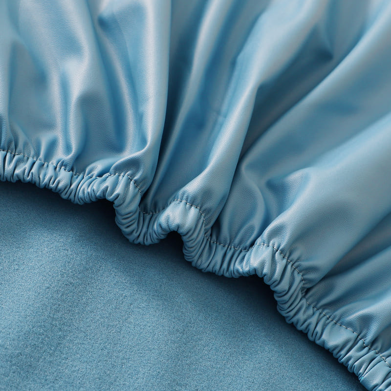 Himmelblauer Bürostuhlbezug aus Leder