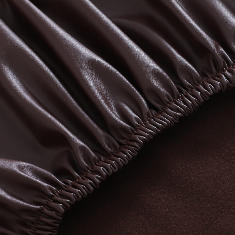 Kaffeebrauner Leder-Bürostuhlbezug