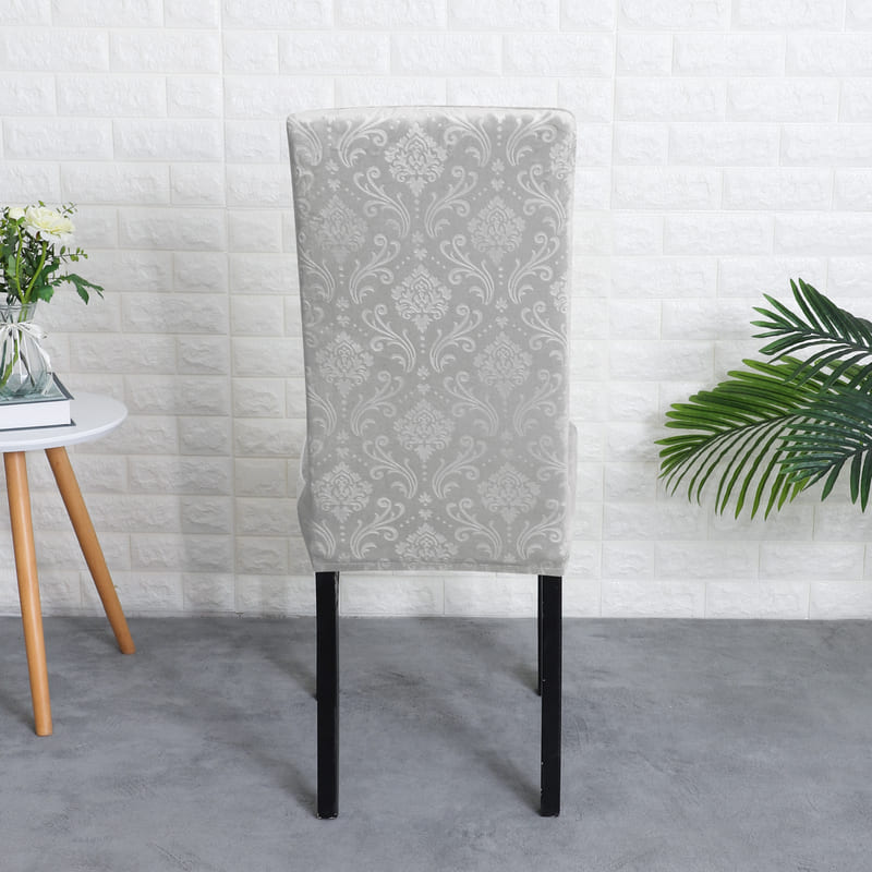 Lily Grauer Samt-Stuhlbezug