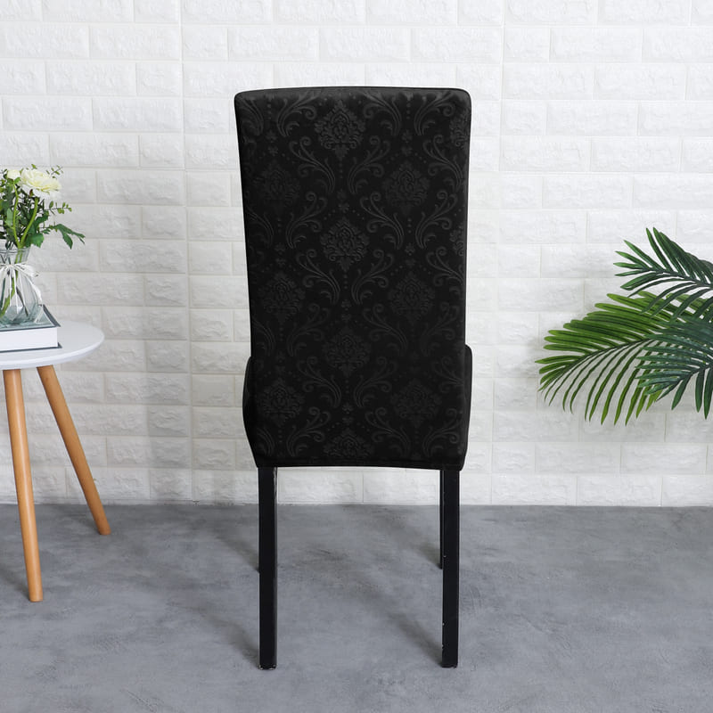 Lys Stuhlbezug aus schwarzem Samt