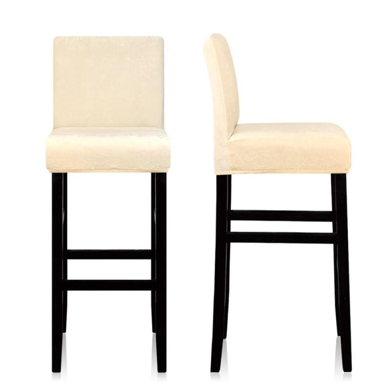 Bezug für Barhocker aus hellbeigem Samt