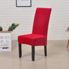 Leuchtend roter, großer Stuhlbezug aus Samt