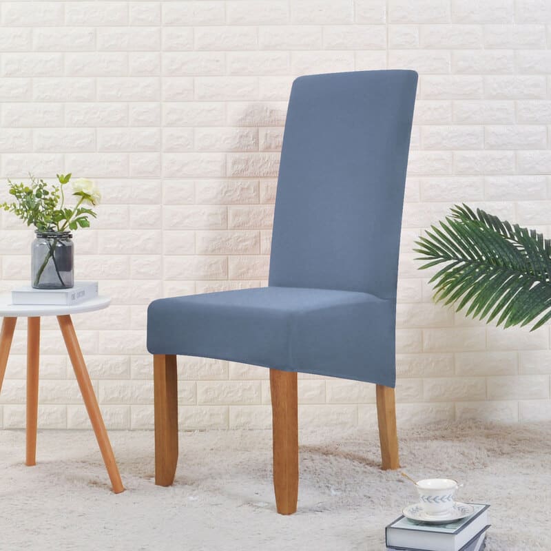 Blaugrauer großer Stuhlbezug