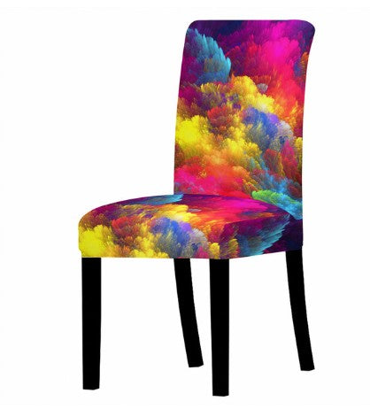 Rosa bunt marmorierter Stuhlbezug