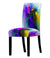 Bunt marmorierter Stuhlbezug