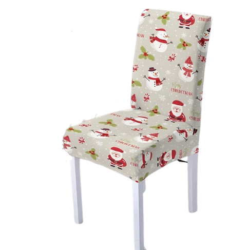 Grauer Merry Christmas Stuhlbezug