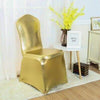 Metallisch-goldener Stuhlbezug für Hochzeiten