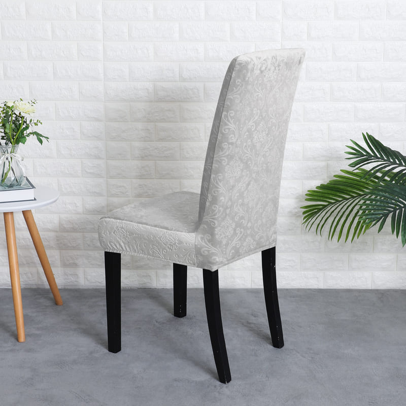 Lily Grauer Samt-Stuhlbezug