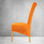 Orangefarbener XL-Stuhlbezug aus Samt
