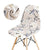 Skandinavischer Stuhlbezug mit floralem Karmesinrot