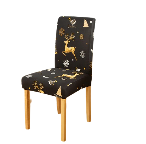 Stuhlbezug Merry Christmas Schwarz