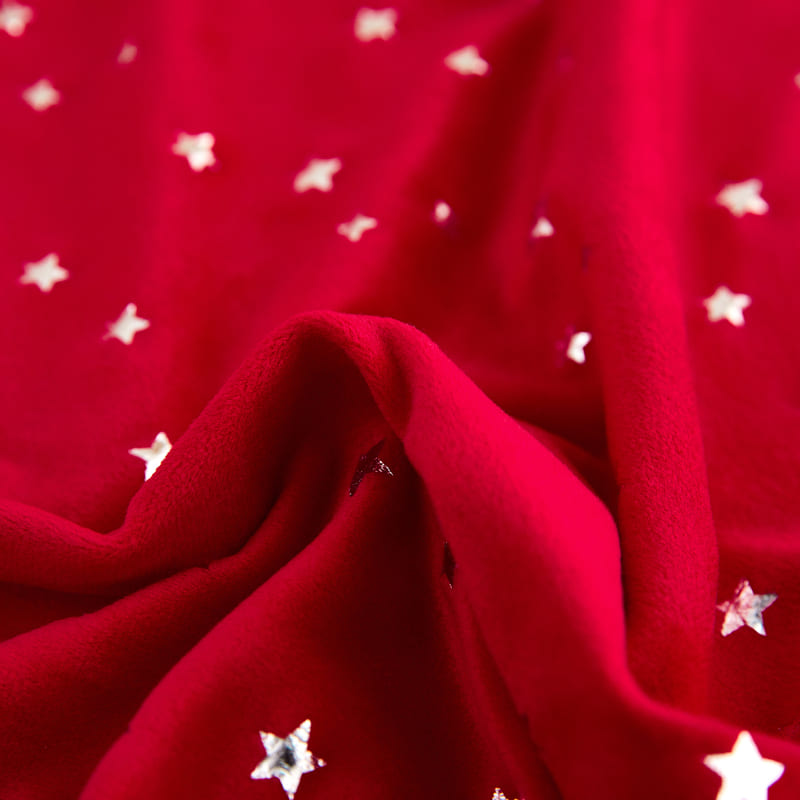 Weihnachtsstuhlbezug aus rotem Samt