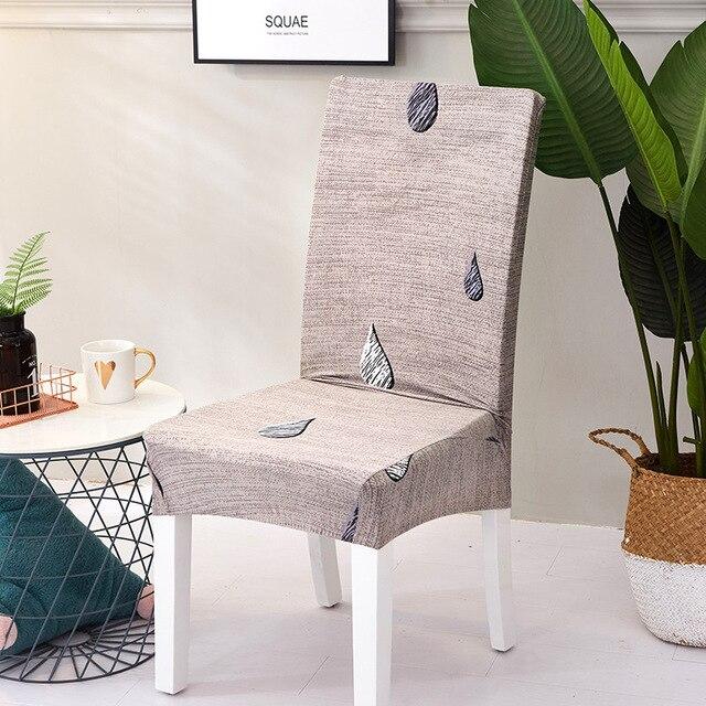 Grauer Tropfen-Stuhlbezug