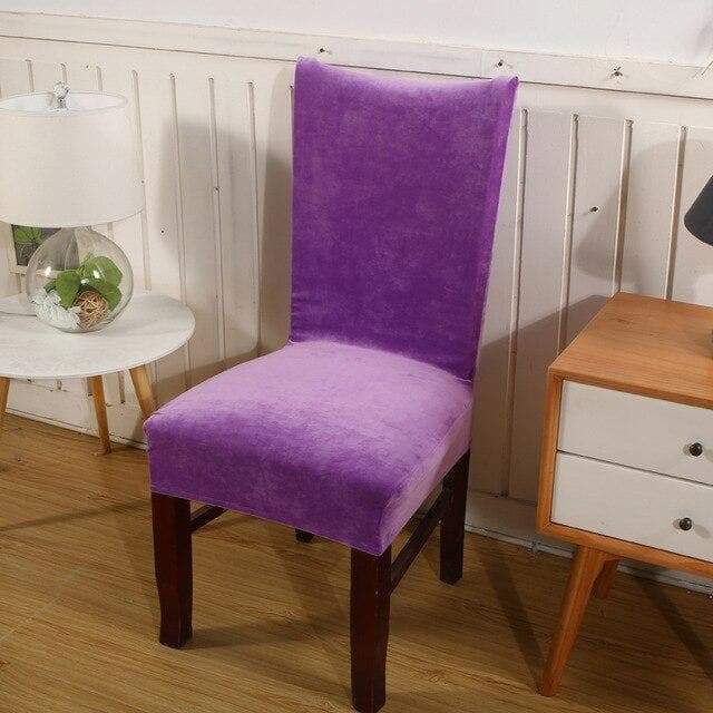 Samt-Stuhlbezug in Amethyst-Lila