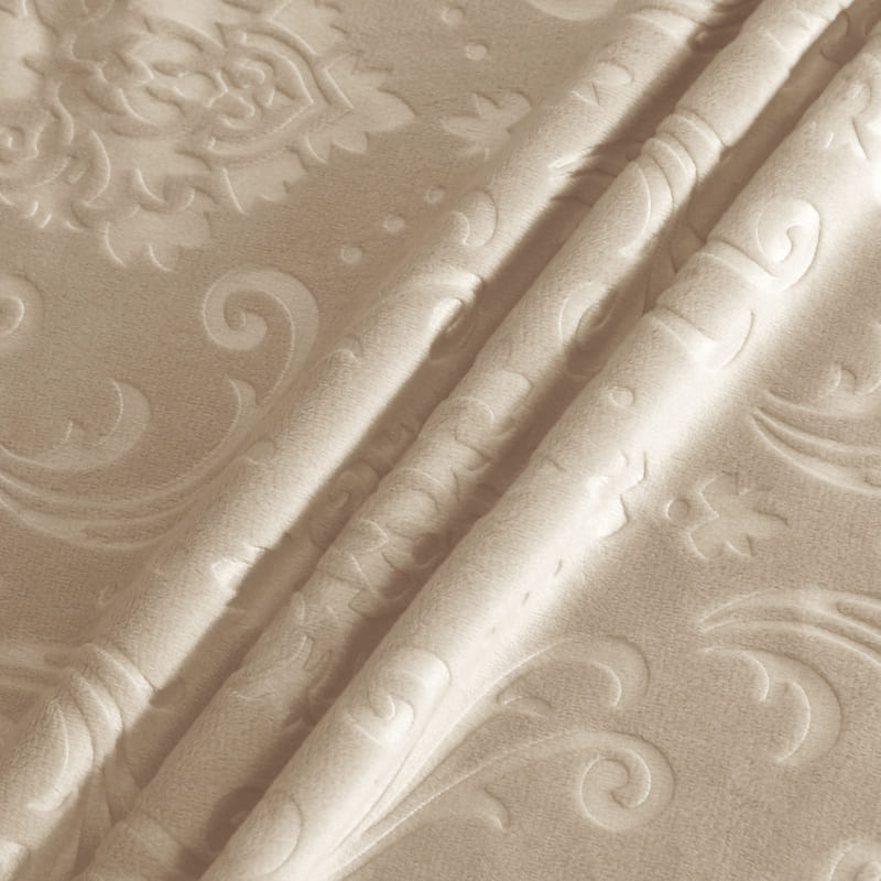 Lily Beige Samt-Stuhlbezug